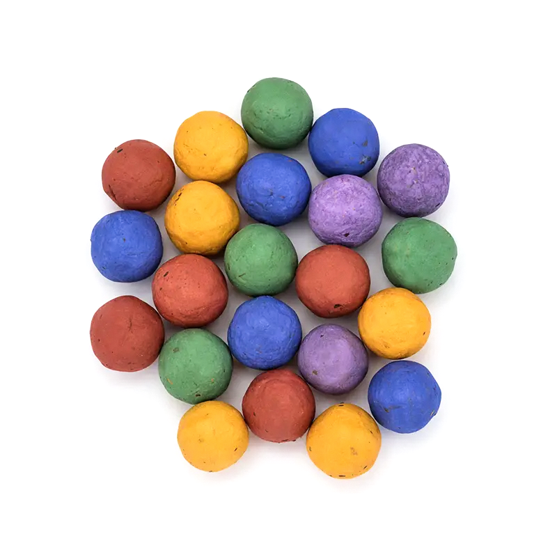 Large coloured seed bomb